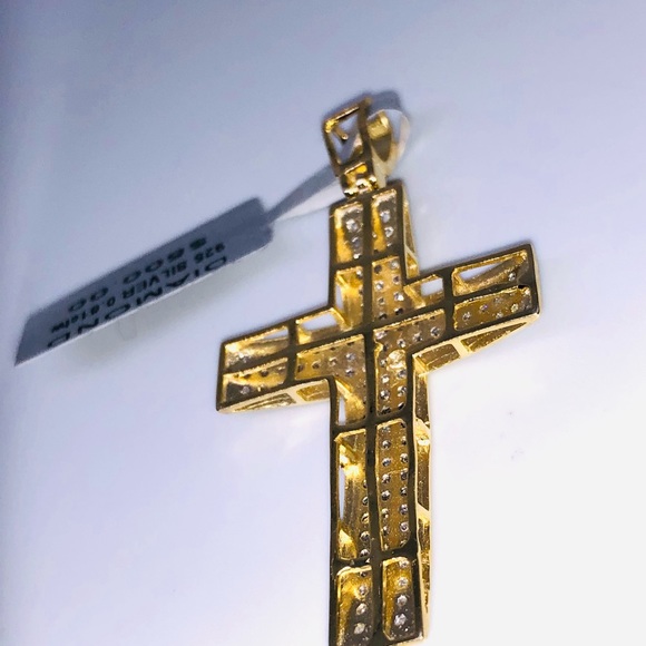 Natural Real Diamond Cross pendant NOT CZ! Comes w/ authenticity card! huge sale - Picture 9 of 12